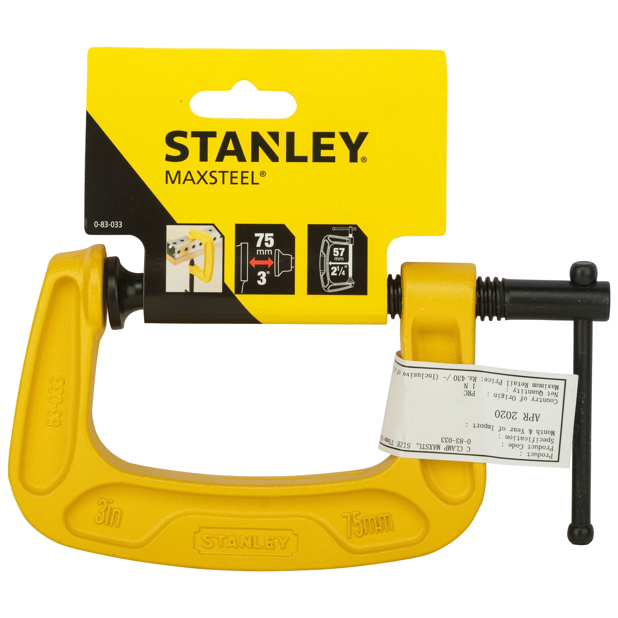 STANLEY® MAXSTEEL® 100mm C-Clamp