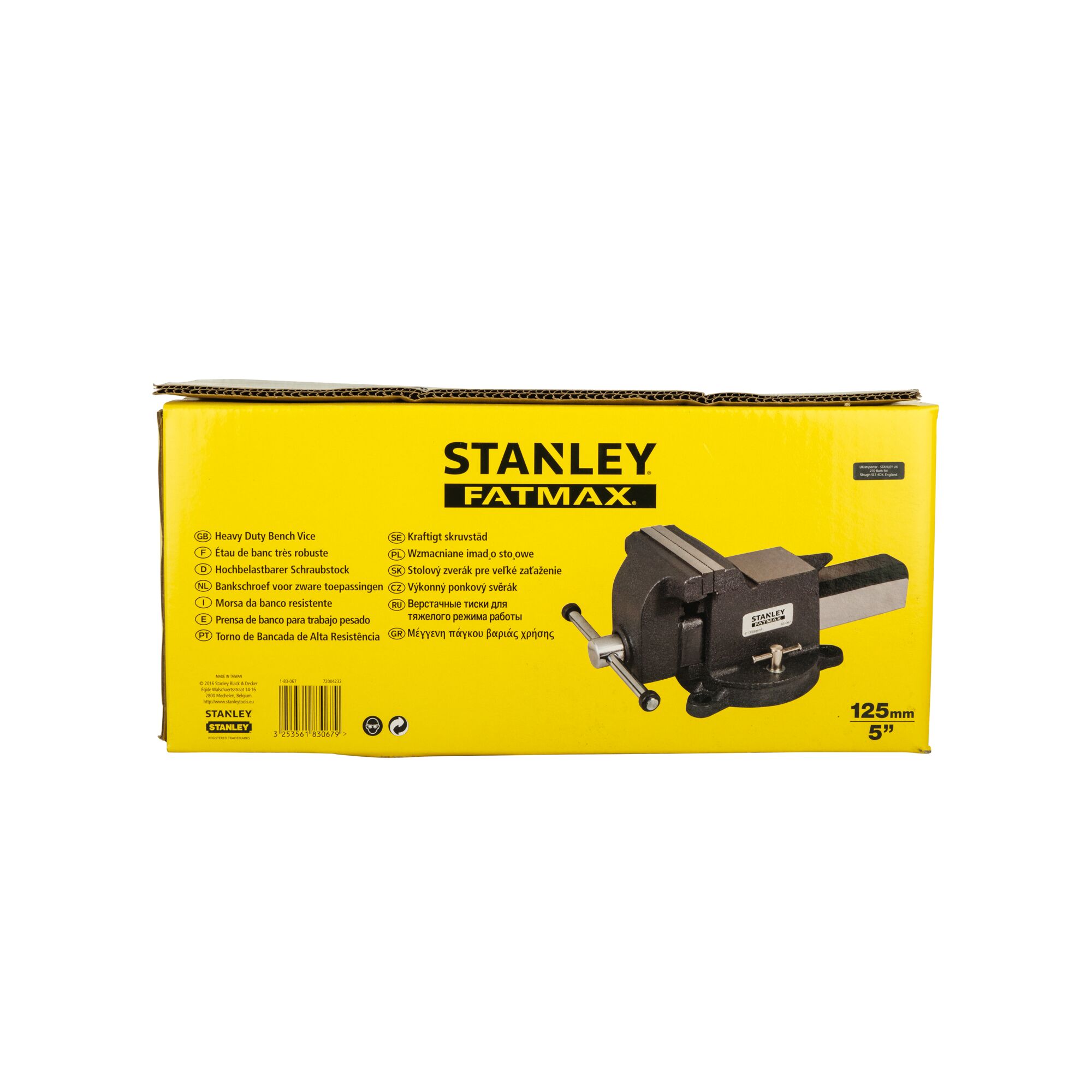 1-83-067, STANLEY® Heavy-duty Bench Vice, 125mm, Packaging