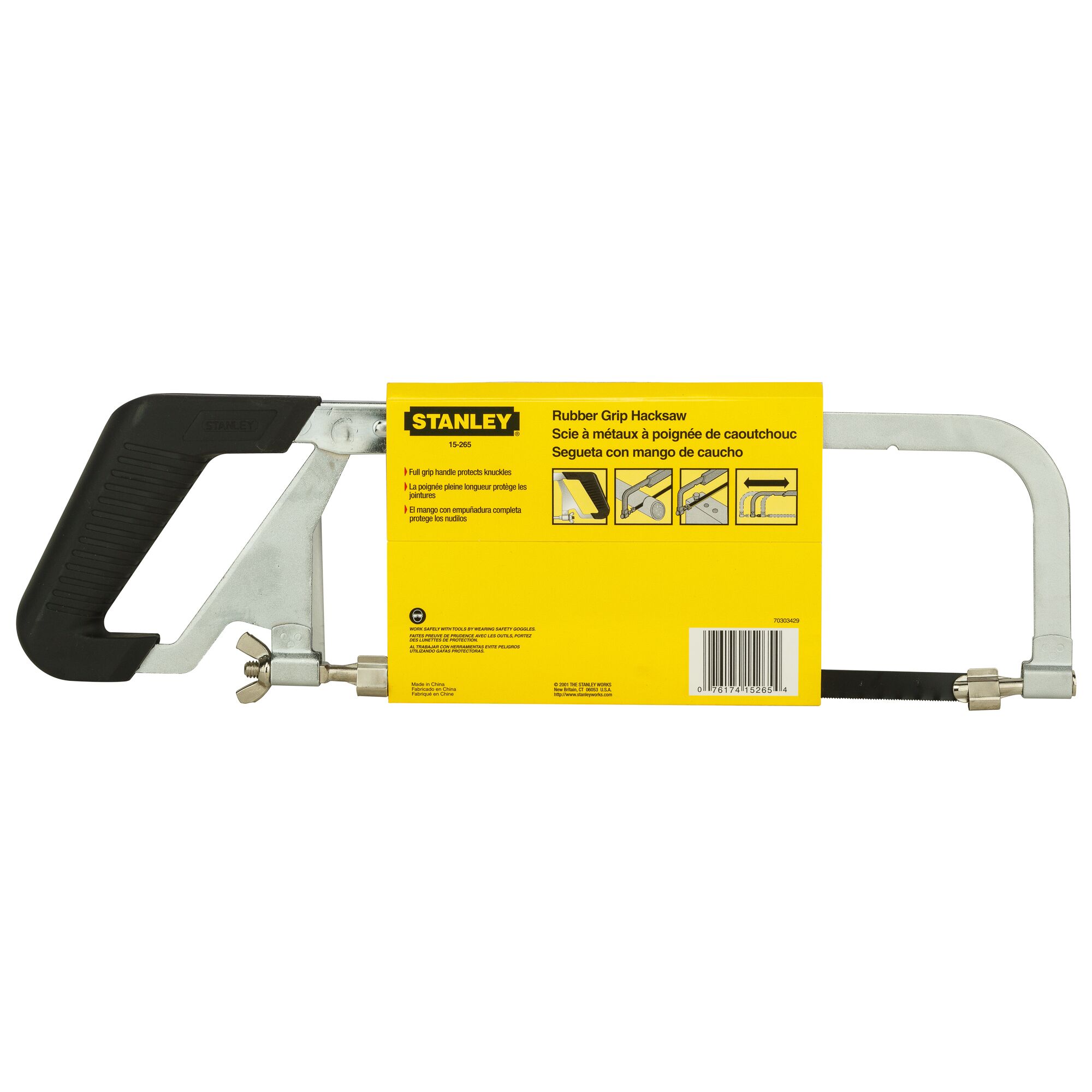 10 in. Rubber Grip Hacksaw With Adjustable Frame