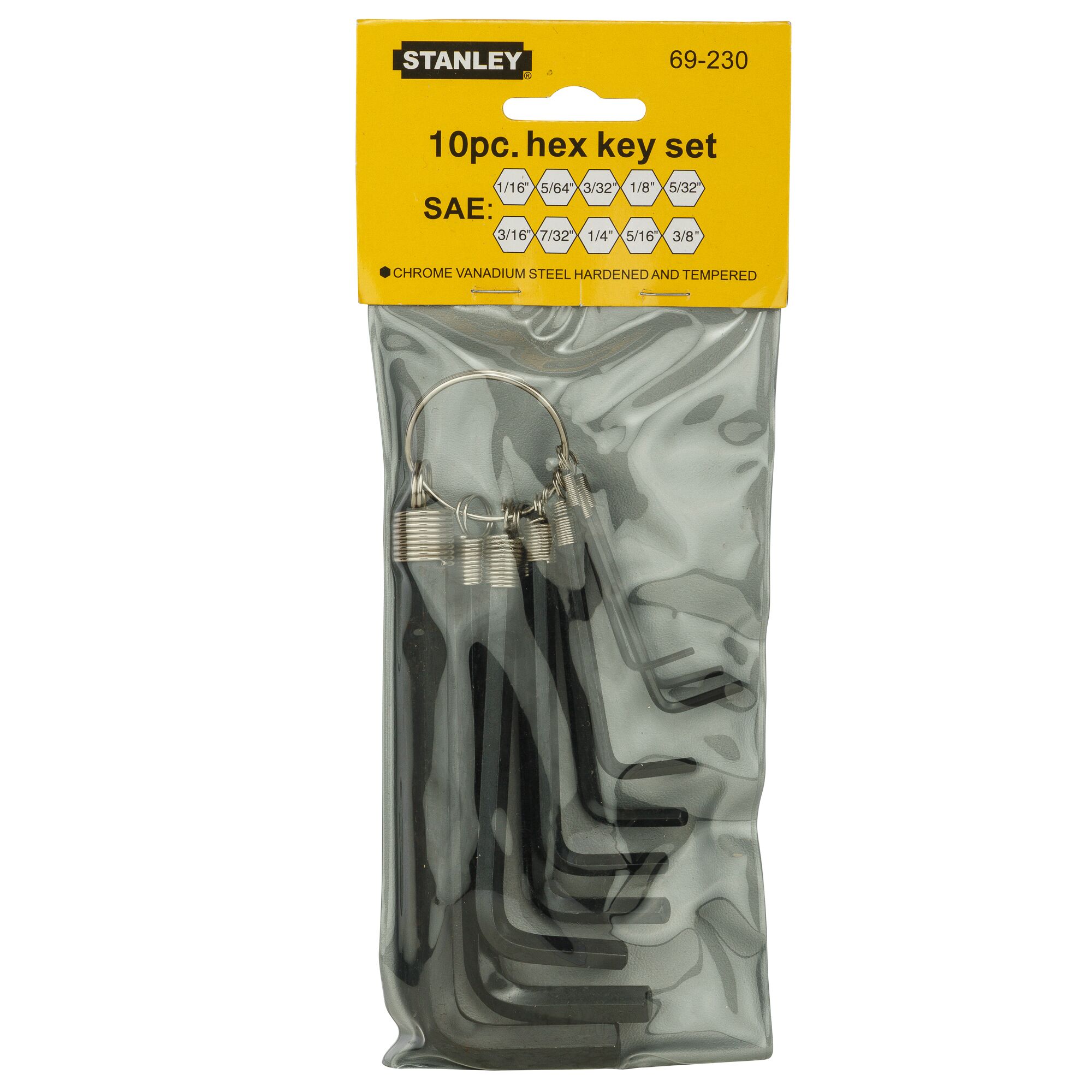 Hex Key Set-Ring, 10 Pcss, Imperial