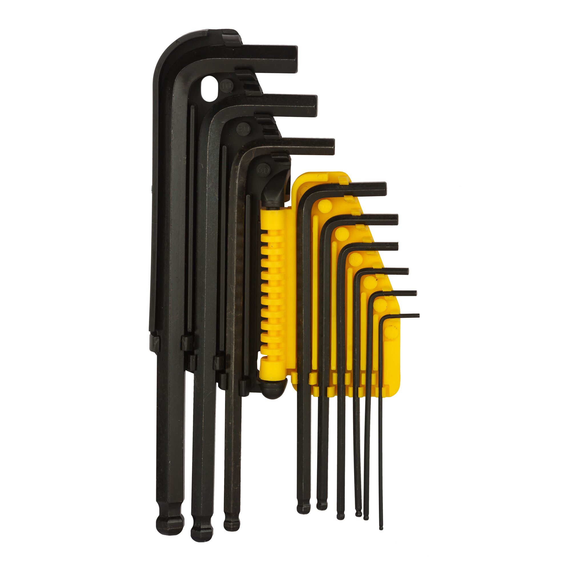 Hex Key Set, 9 Pcss, Metric, L/Arm Ball