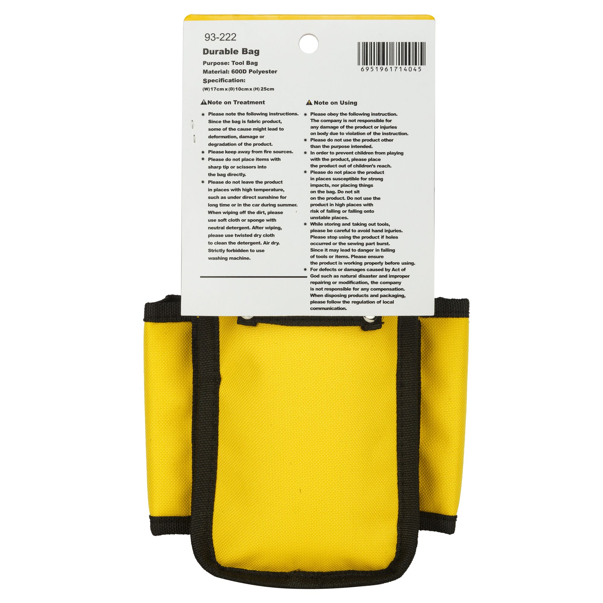 10 in. (252mm) Waterproof Nylon Tool Bag