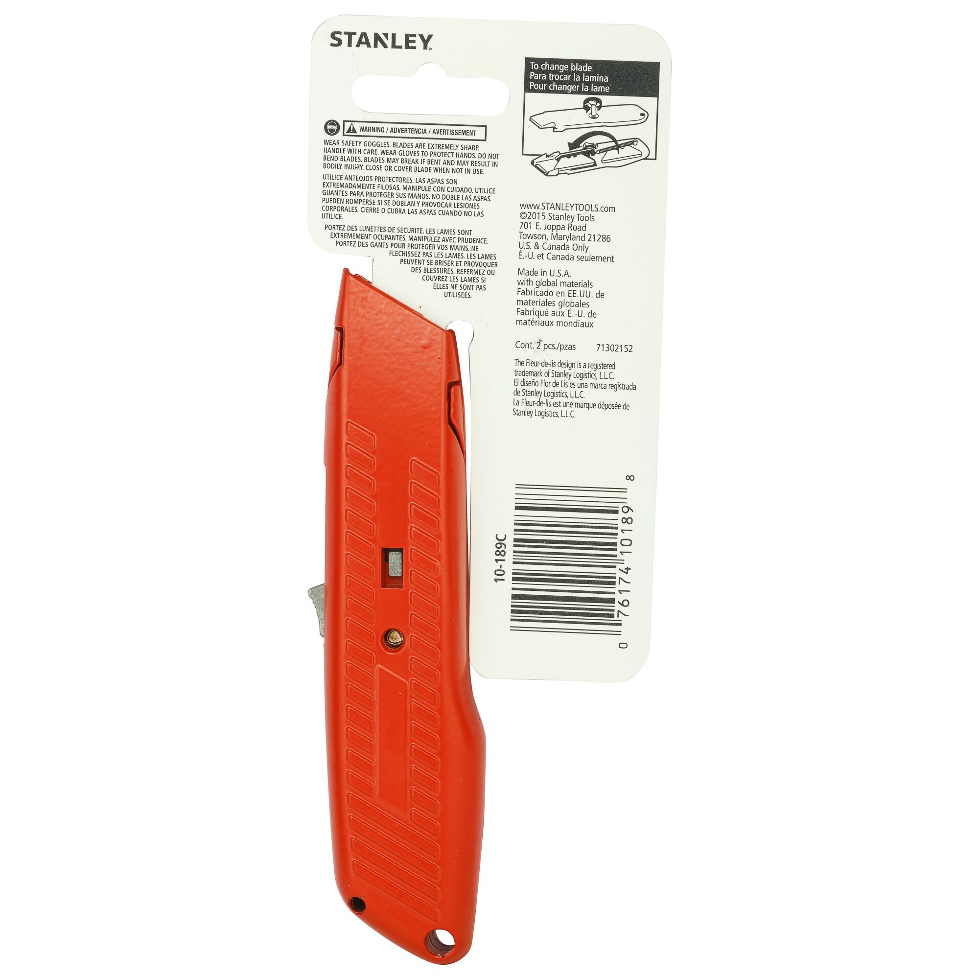 STANLEY® Self-Retracting Safety Utility Knife