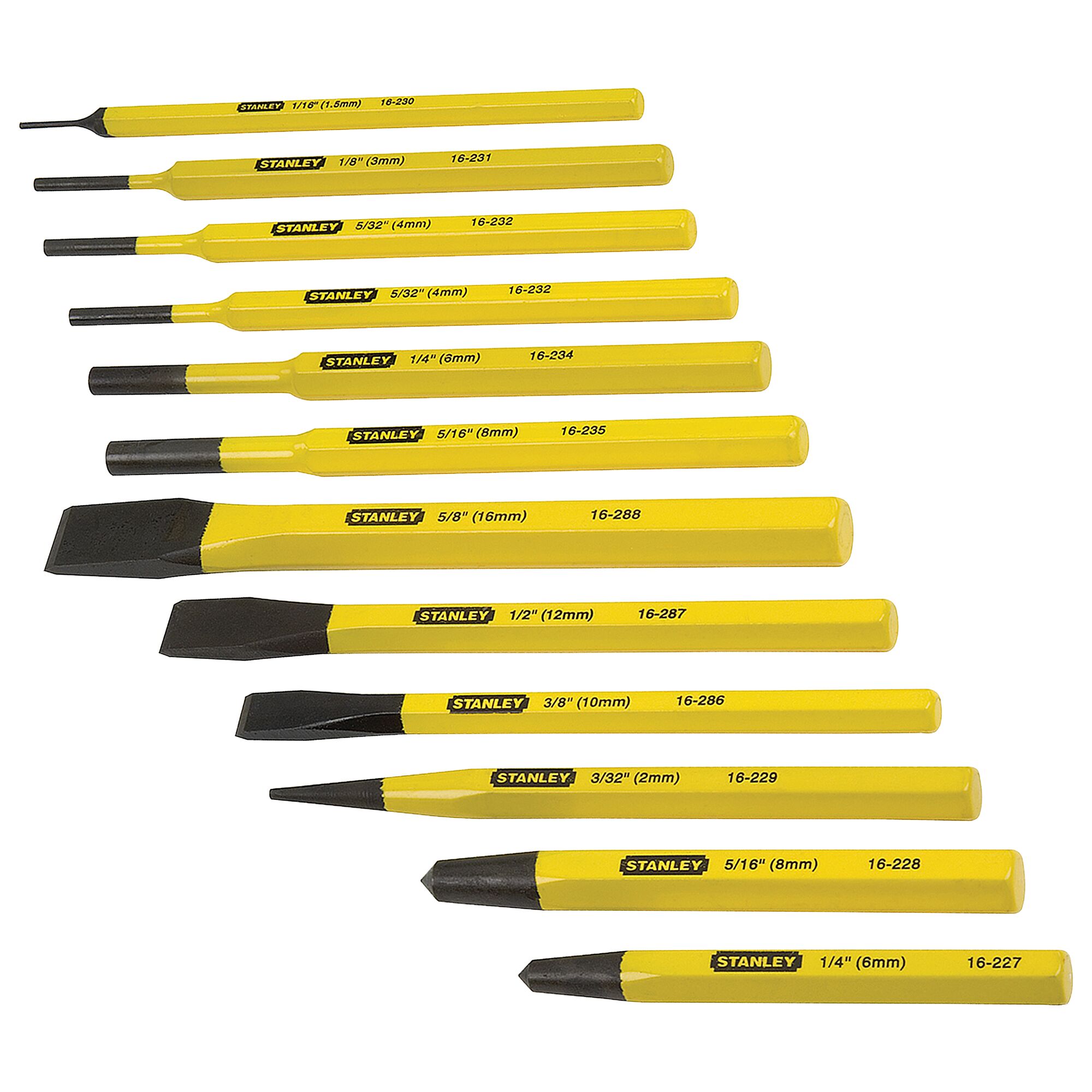 12 piece punch and chisel kit. 12 piece punch and chisel kit.