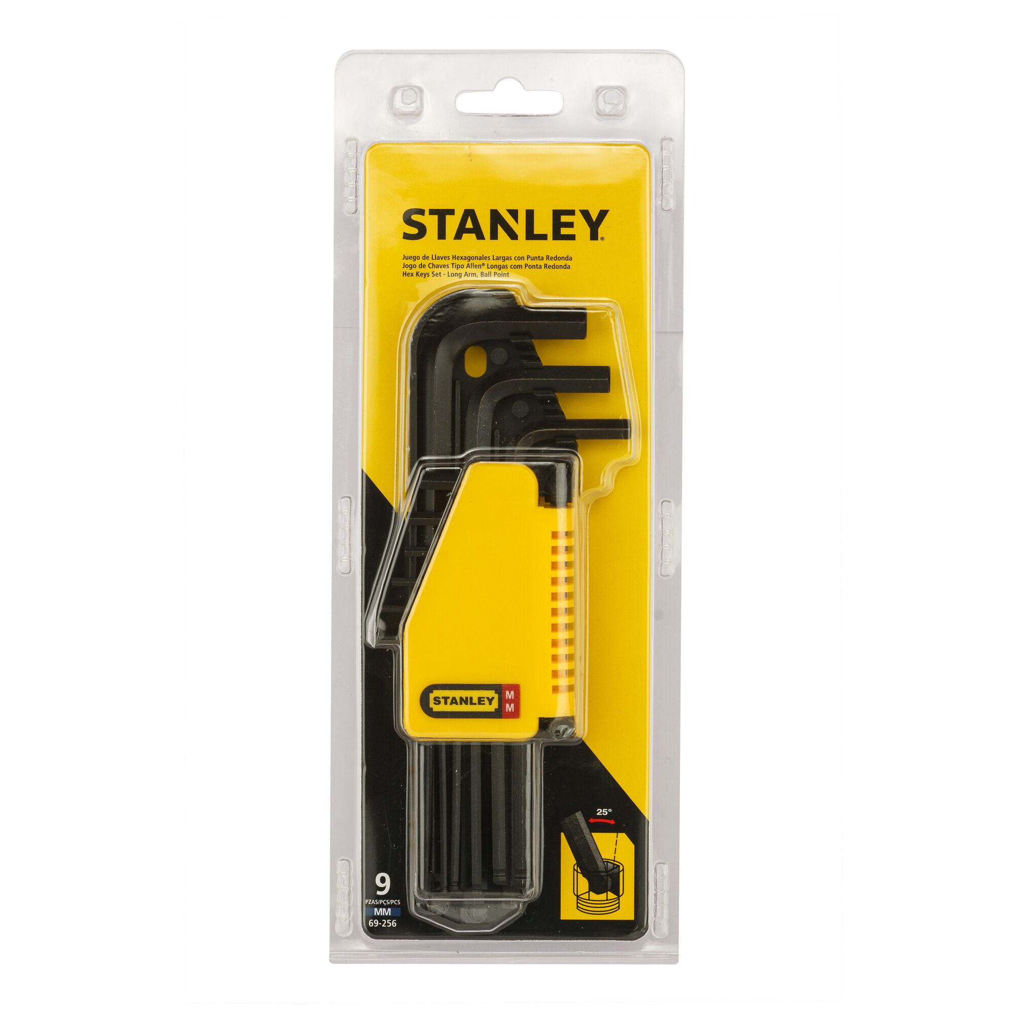 Hex Key Set, 9 Pcss, Metric, L/Arm Ball | STANLEY