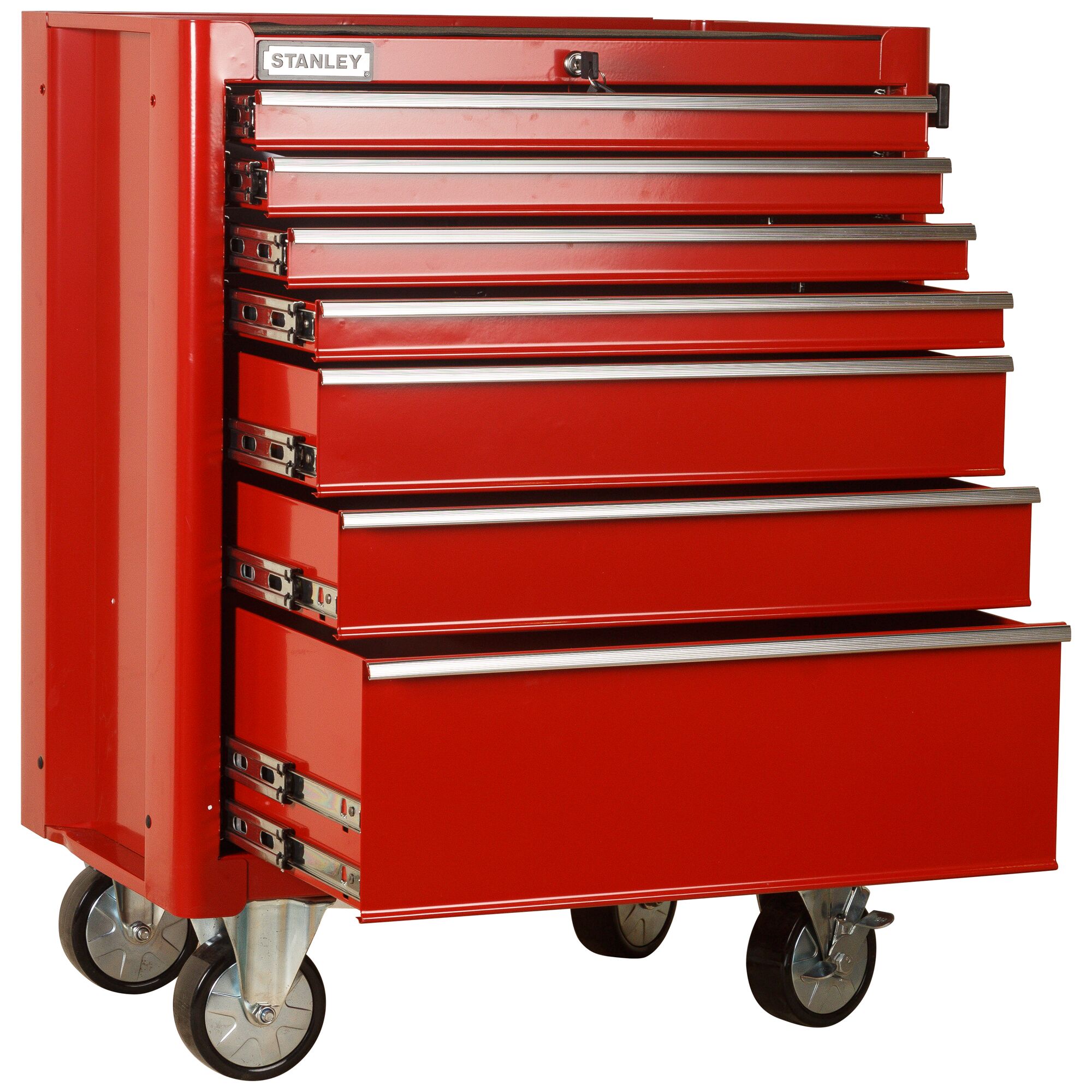 7-Drawer Rolling Cabinet, Red