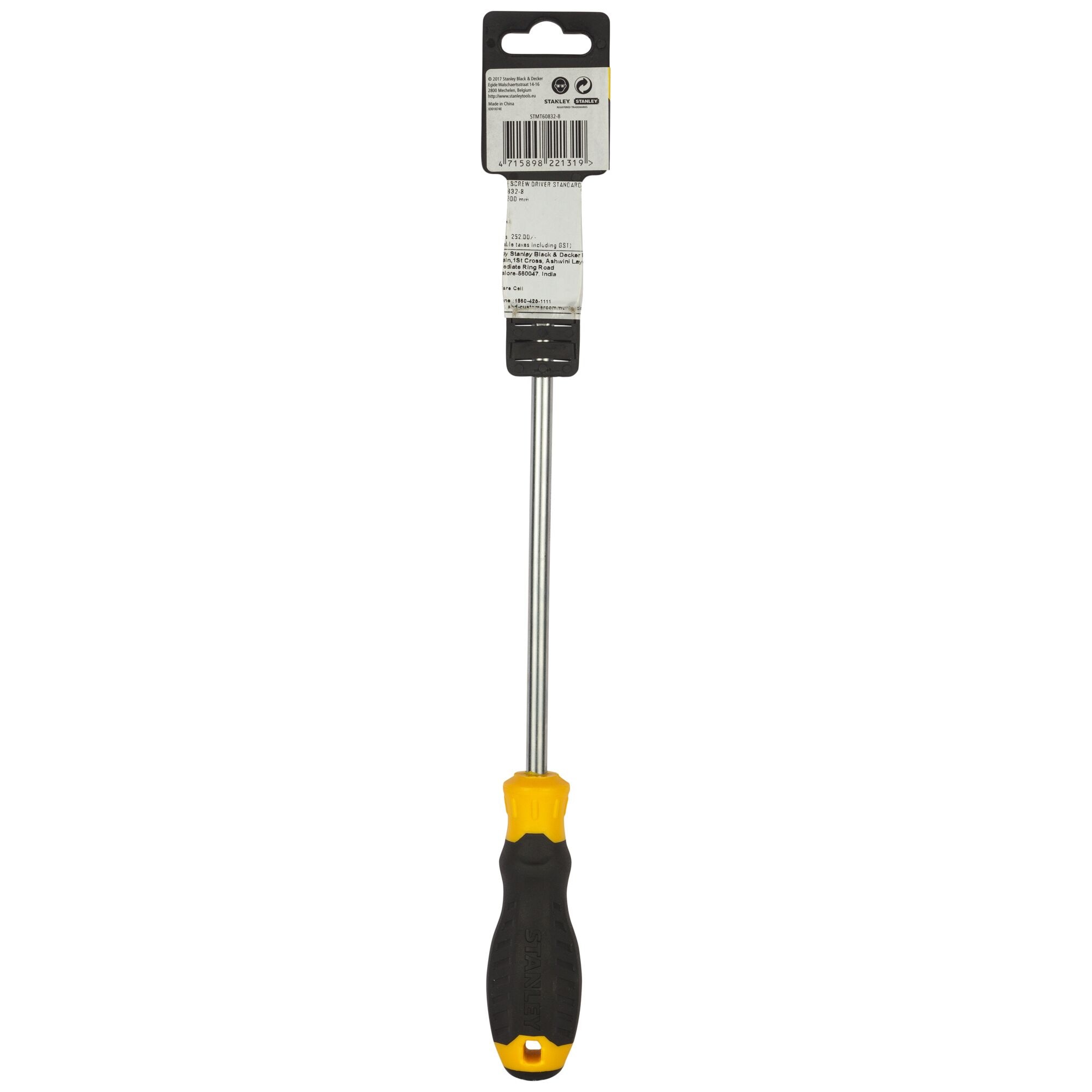 Cushion Grip™ Standard Screwdriver, 8mm X 200mm | STANLEY