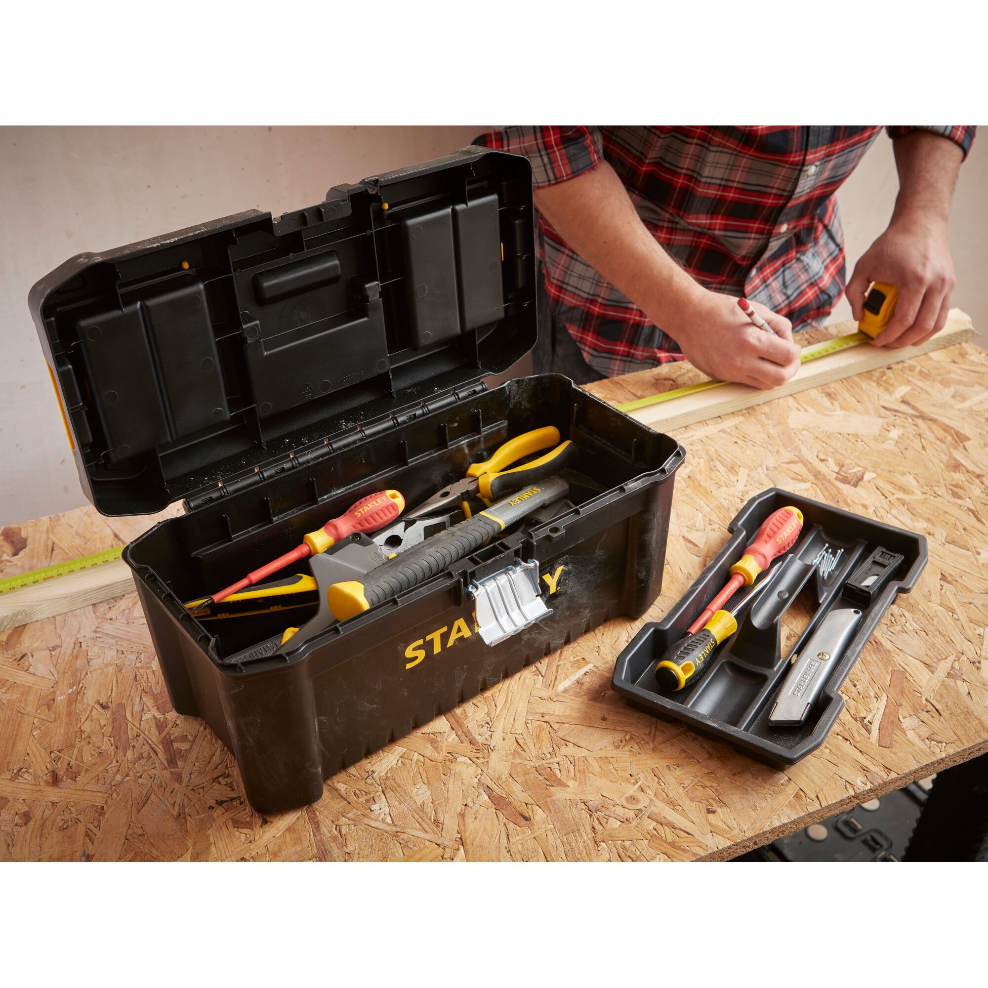 STANLEY® 16 in. Essential Tool Box With Metal Latches
