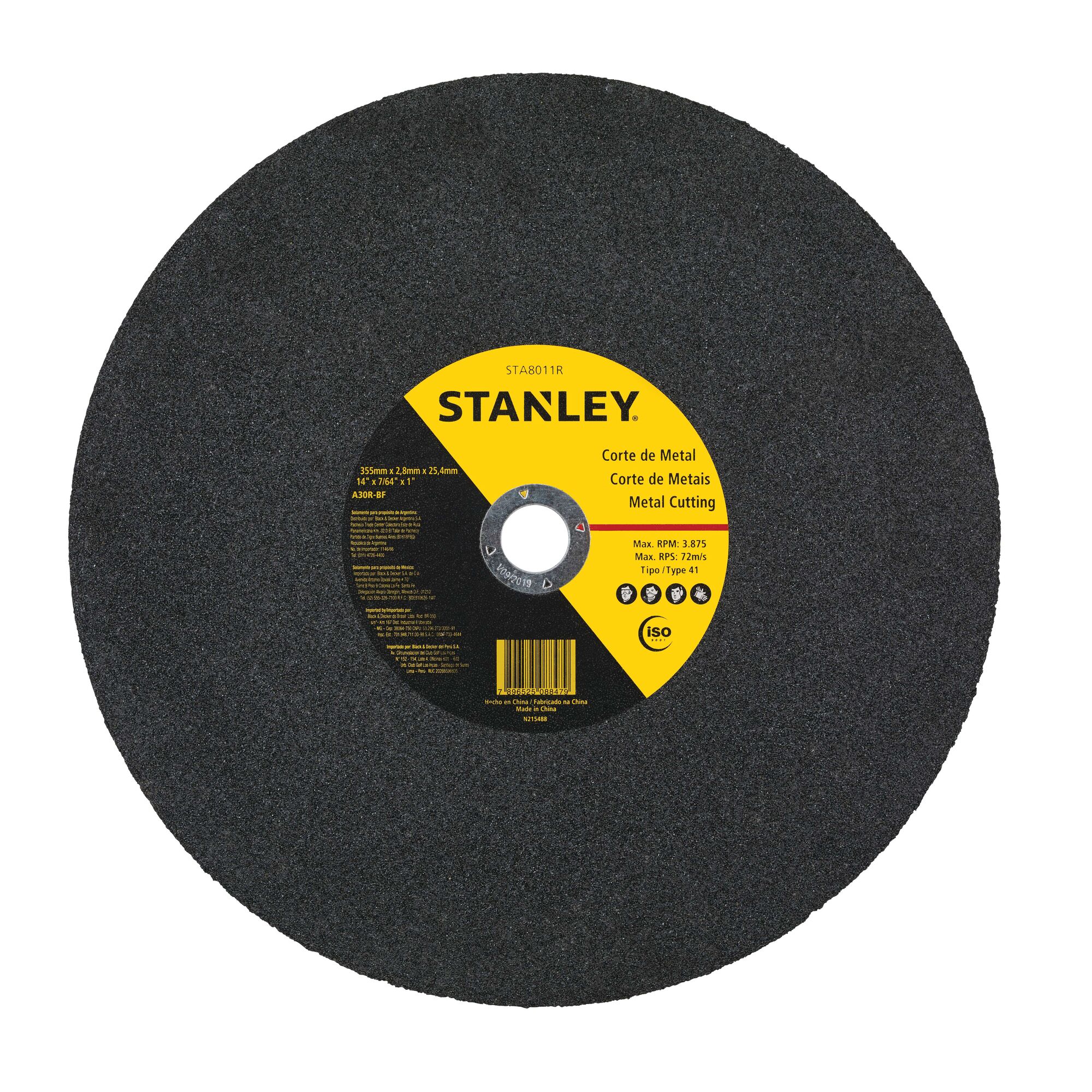 T41 Chop Saw Cutting Wheel, 355 x 3 x 25.4mm