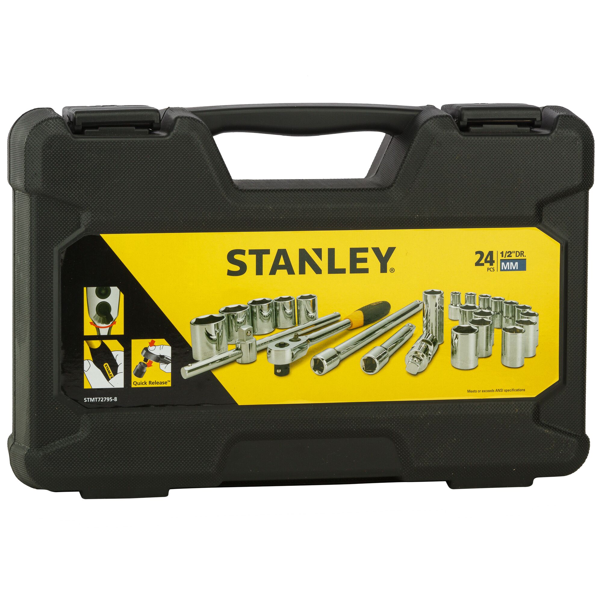 STANLEY® 1/2 Square Drive 6 PT Socket Set 24 pc.