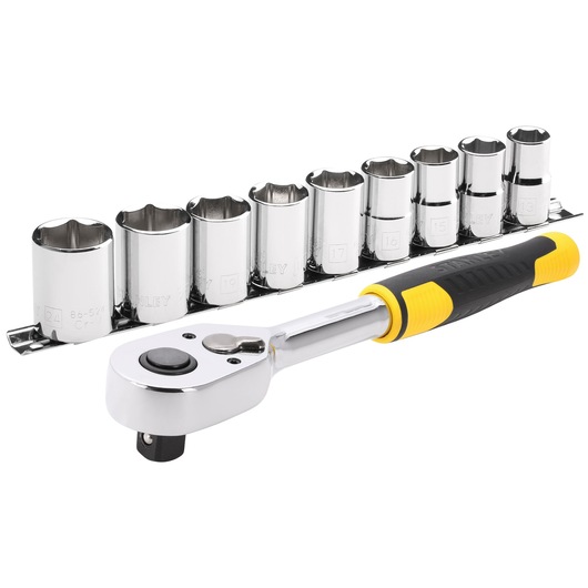 STANLEY® 1/2 in. 72 Tooth Ratchet and Socket set, 10 pc.